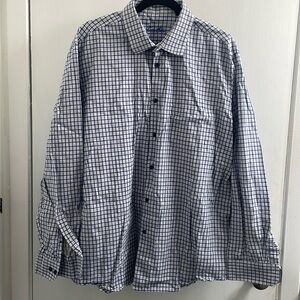 Tasso Elba men’s blue striped long sleeve size XL